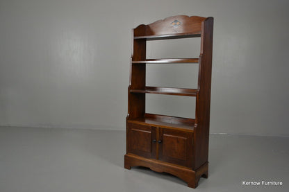 Small Mahogany Bookcase Shelving Unit - Kernow Furniture