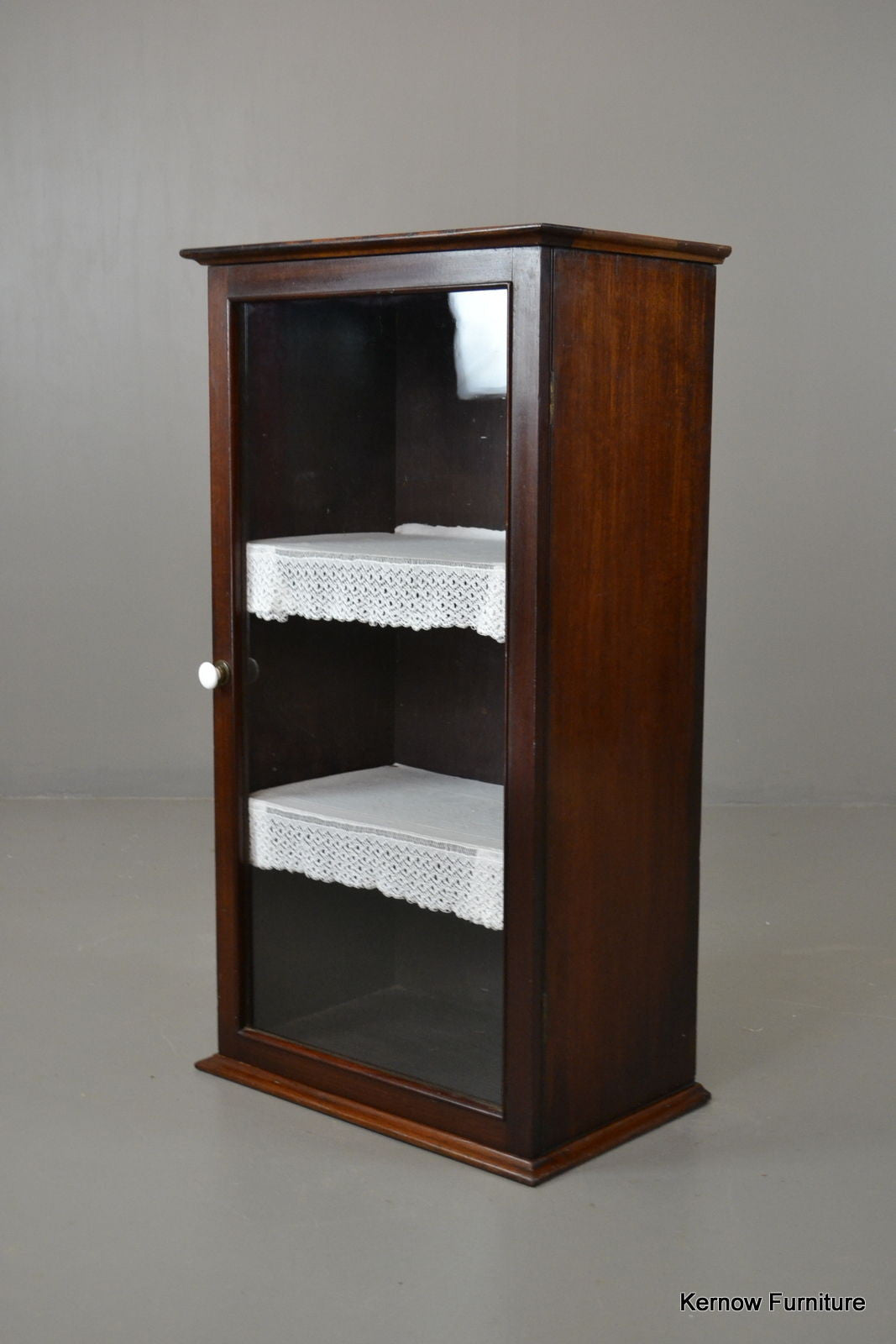 Edwardian Mahogany Glazed Cabinet - Kernow Furniture