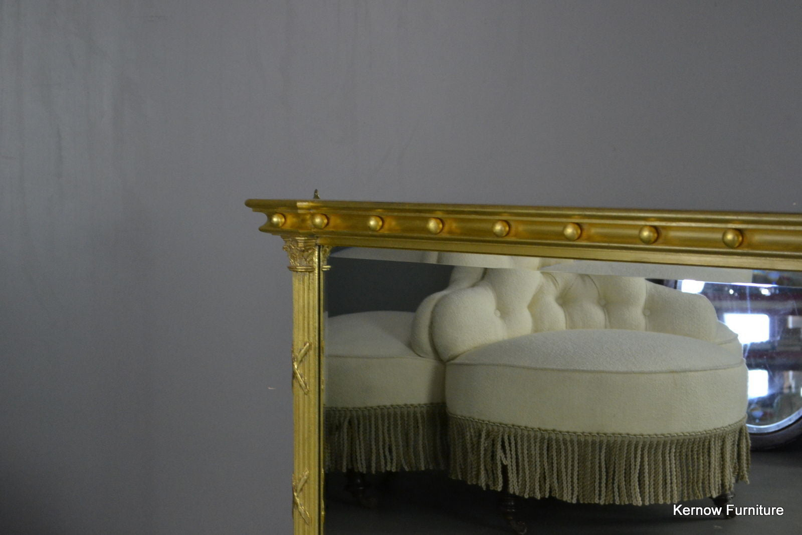 Large Regency Style Overmantle Mirror - Kernow Furniture