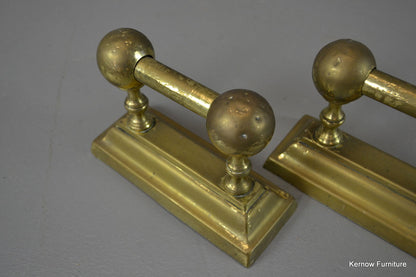 Pair Brass Poker Rests - Kernow Furniture