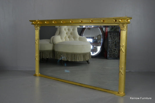 Large Regency Style Overmantle Mirror - Kernow Furniture