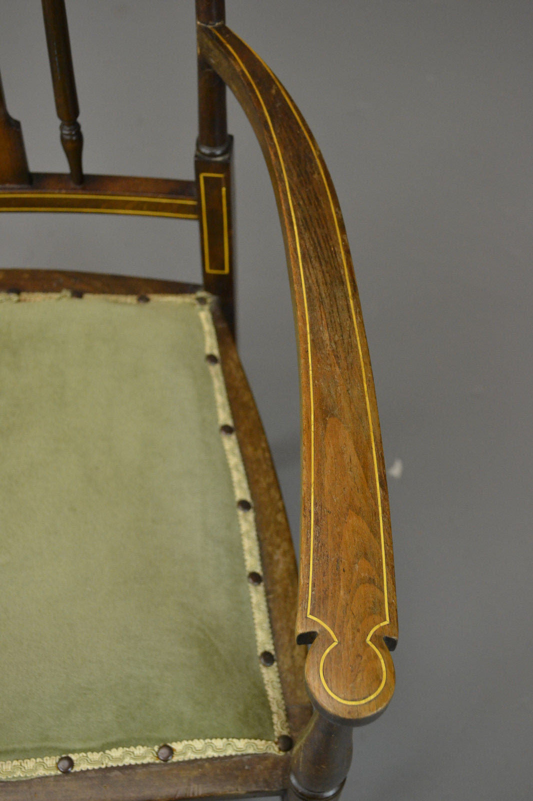 Art Nouveau Open Arm Carver Chair - Kernow Furniture