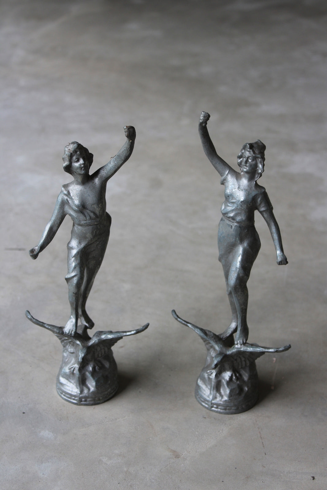 Pair Spelter Figures - Kernow Furniture