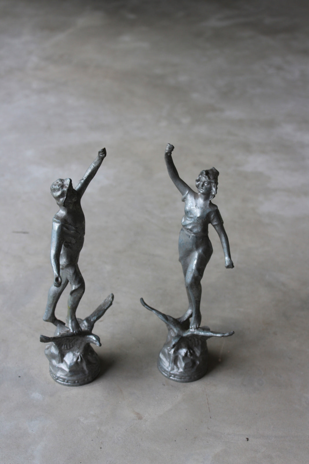 Pair Spelter Figures - Kernow Furniture