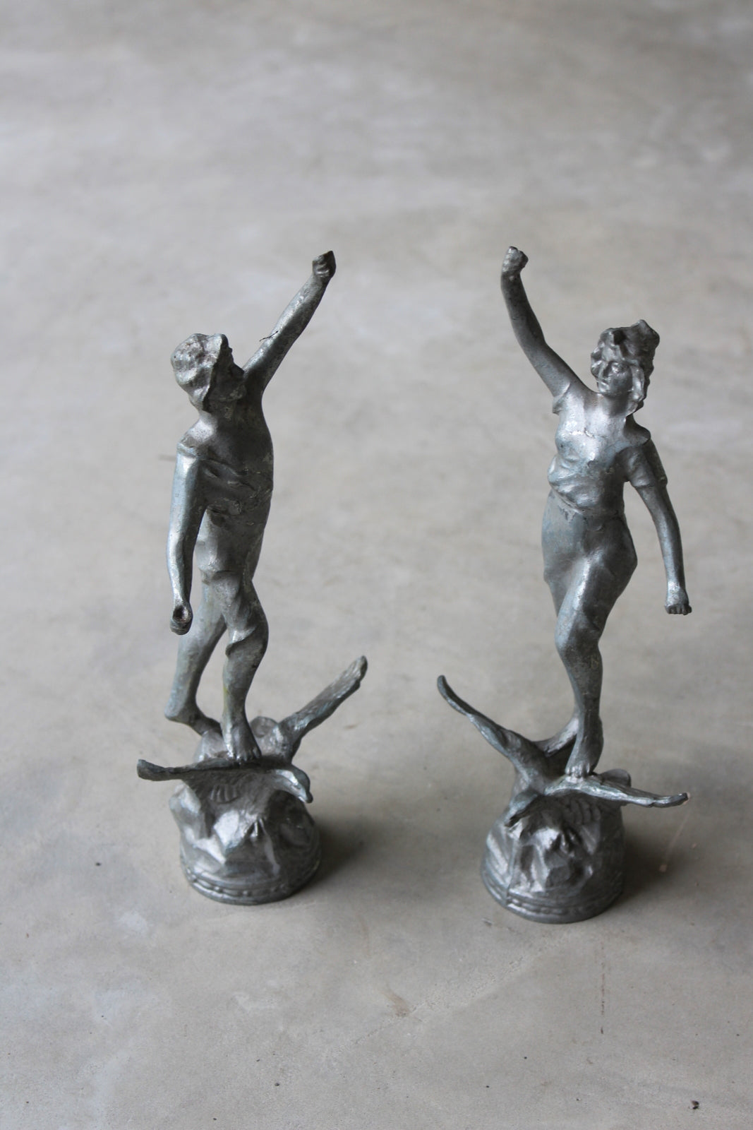 Pair Spelter Figures - Kernow Furniture