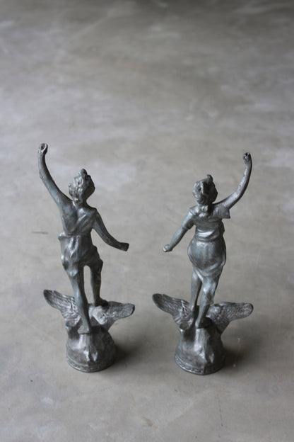 Pair Spelter Figures - Kernow Furniture