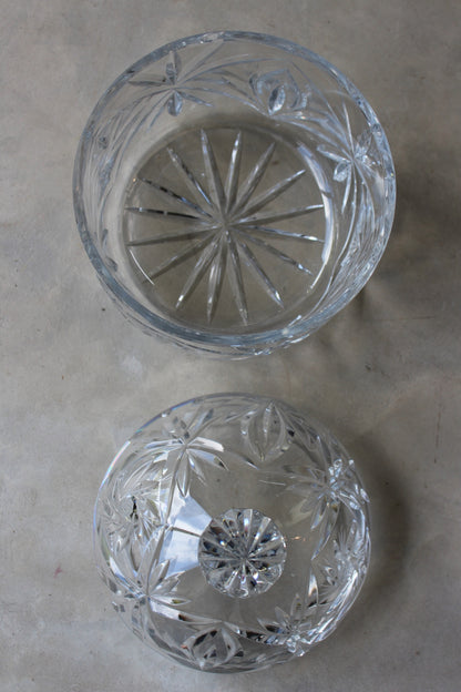 Large Cut Glass Pot & Lid - Kernow Furniture