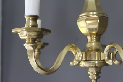 Brass 5 Arm Chandelier - Kernow Furniture