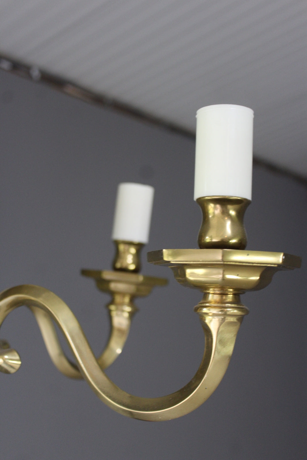 Brass 5 Arm Chandelier - Kernow Furniture