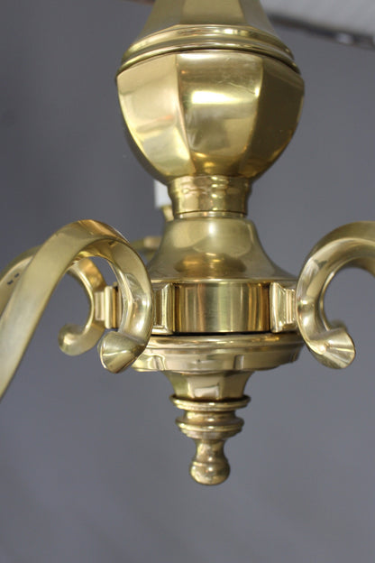 Brass 5 Arm Chandelier - Kernow Furniture