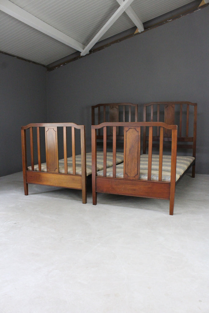 Pair Antique Edwardian 3ft Bed Frames - Kernow Furniture