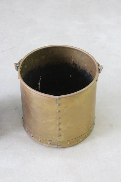 Pair Brass Coal Buckets - Kernow Furniture