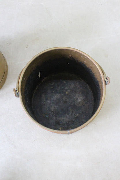 Pair Brass Coal Buckets - Kernow Furniture