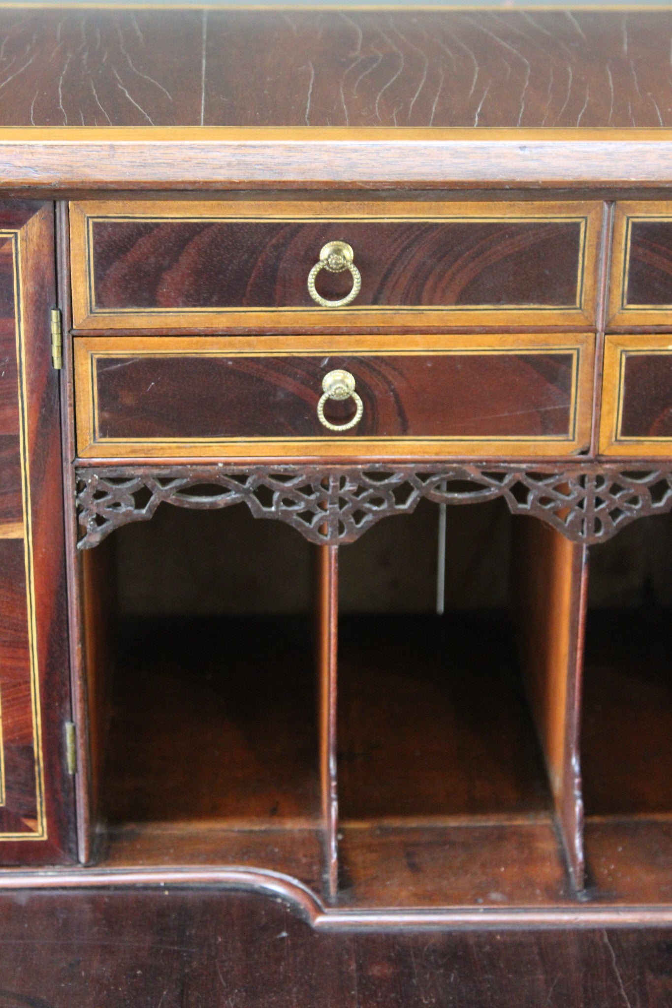 Antique Georgian Mahogany Bureau - Kernow Furniture