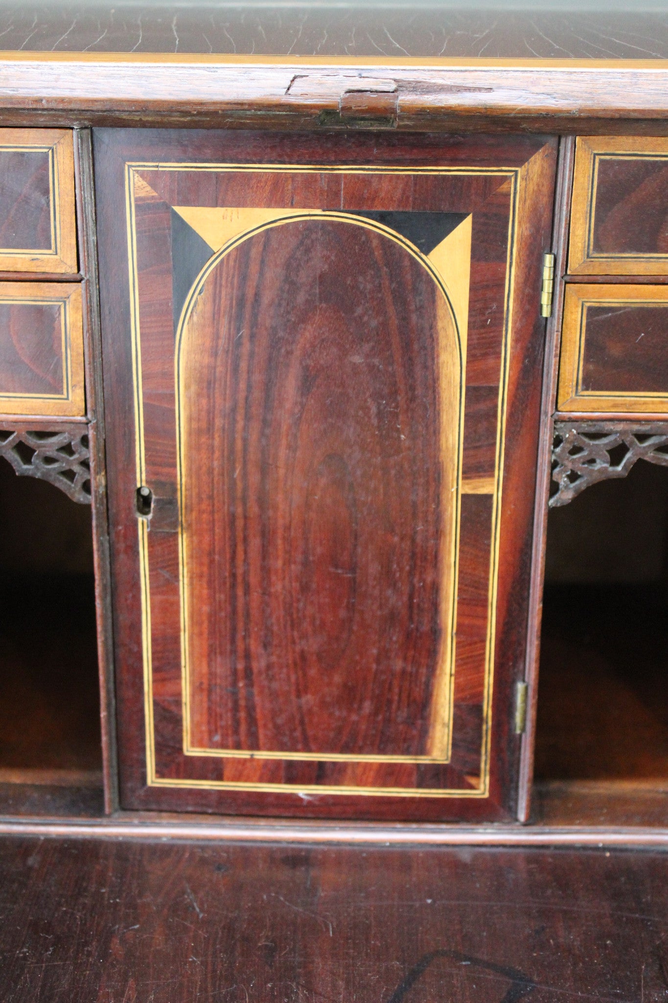 Antique Georgian Mahogany Bureau - Kernow Furniture