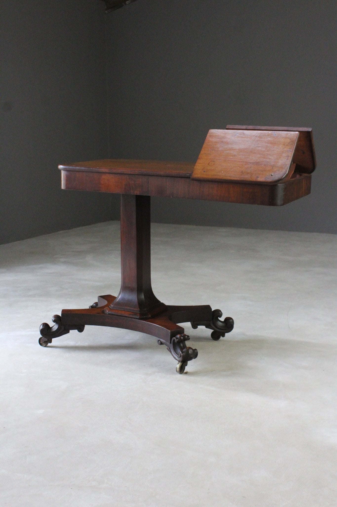 Antique Mahogany Reading Table - Kernow Furniture
