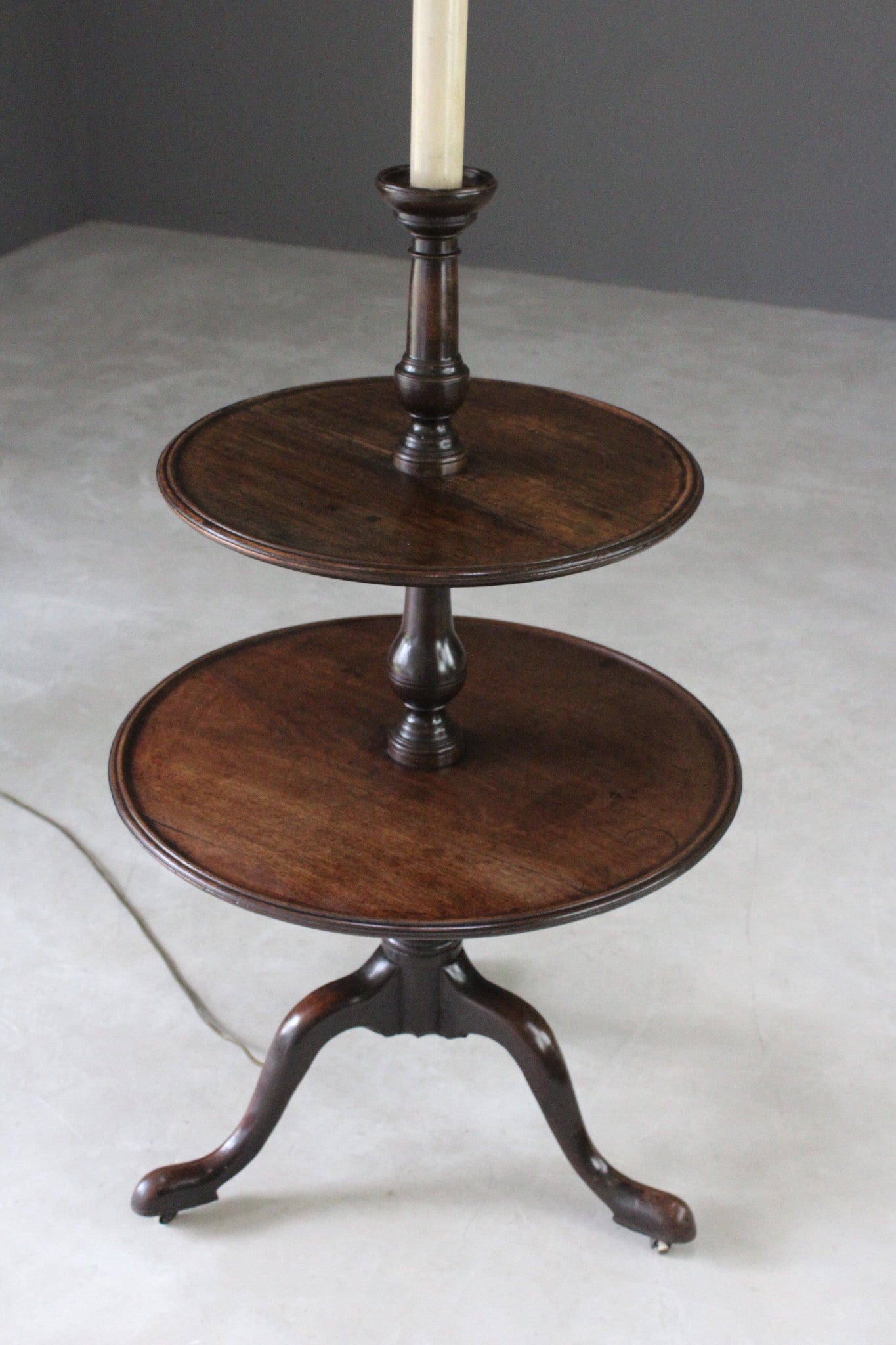 Georgian Mahogany Standard Lamp - Kernow Furniture