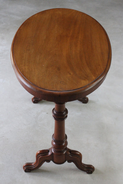 Victorian Mahogany Oval Side Table - Kernow Furniture