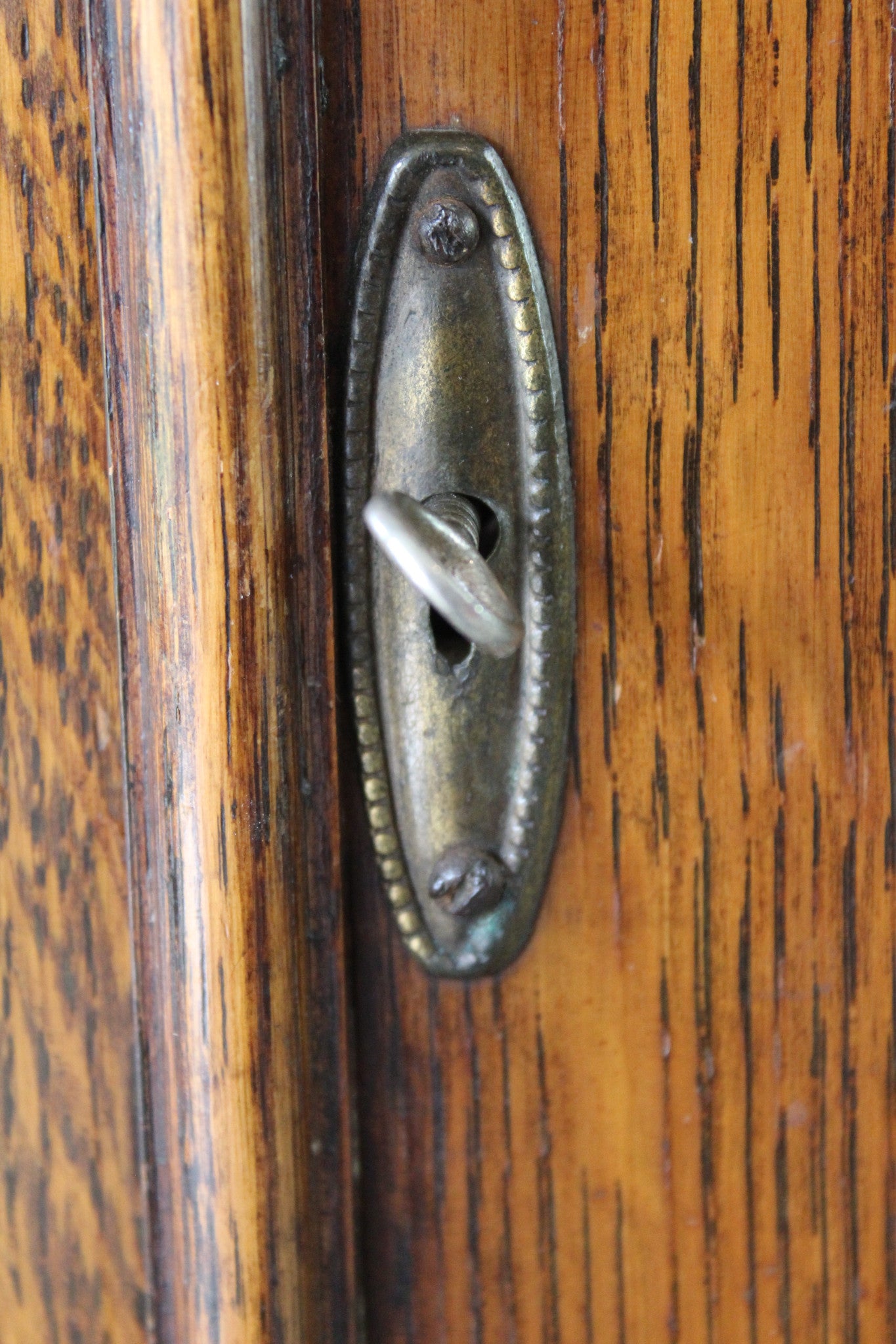 1930s Oak Lead Glazed Bookcase - Kernow Furniture