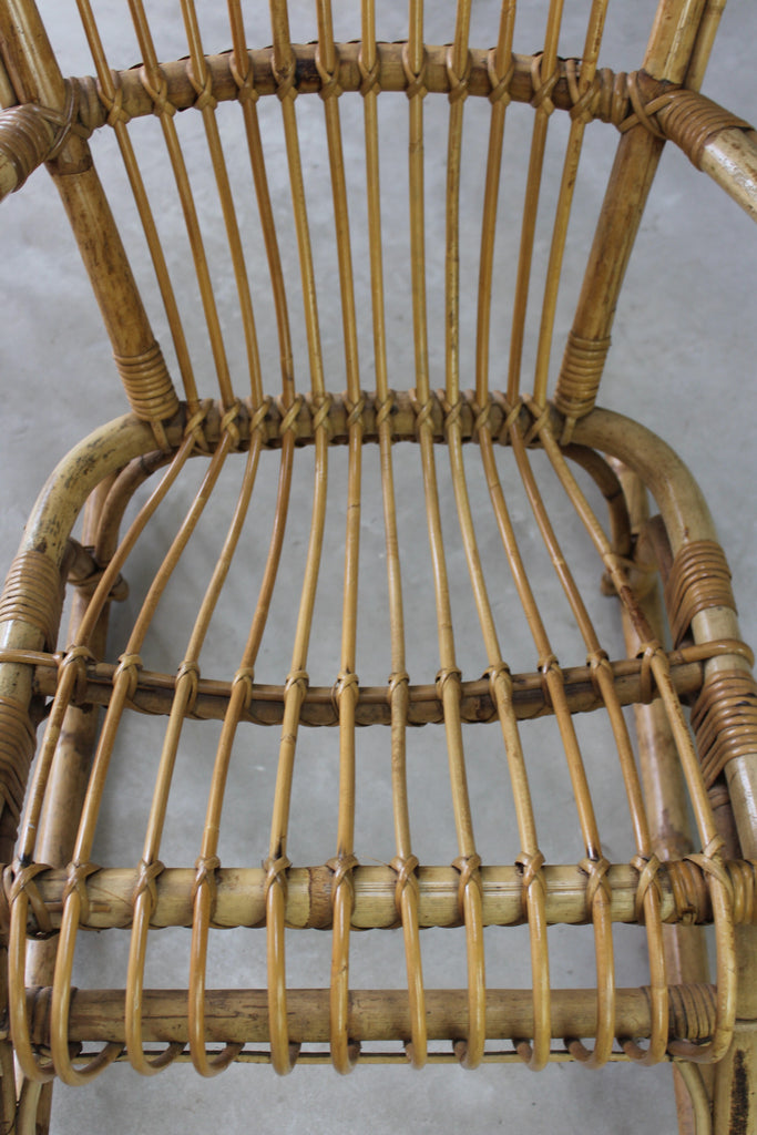 Retro Bamboo Cane Rocking Chair - Kernow Furniture