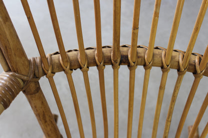 Retro Bamboo Cane Rocking Chair - Kernow Furniture