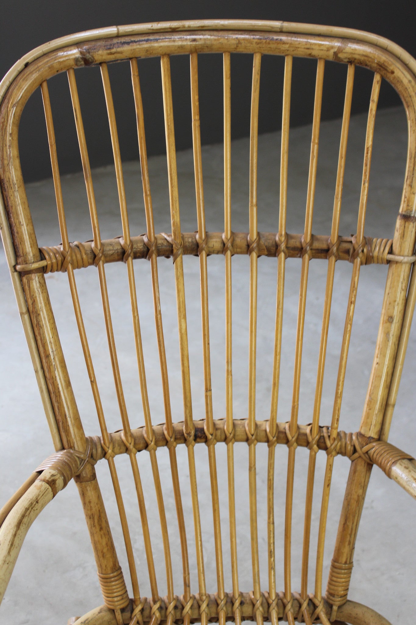 Retro Bamboo Cane Rocking Chair - Kernow Furniture