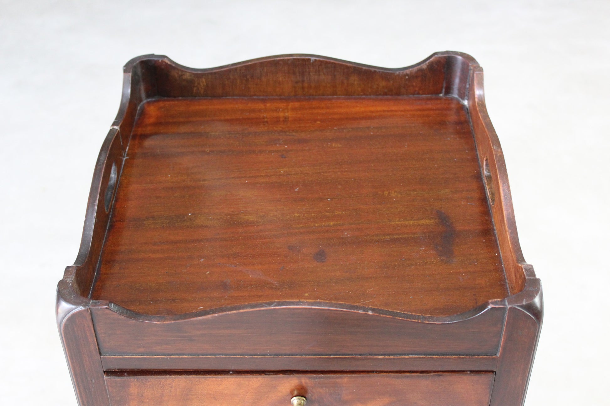 Georgian Style Mahogany Nightstand - Kernow Furniture