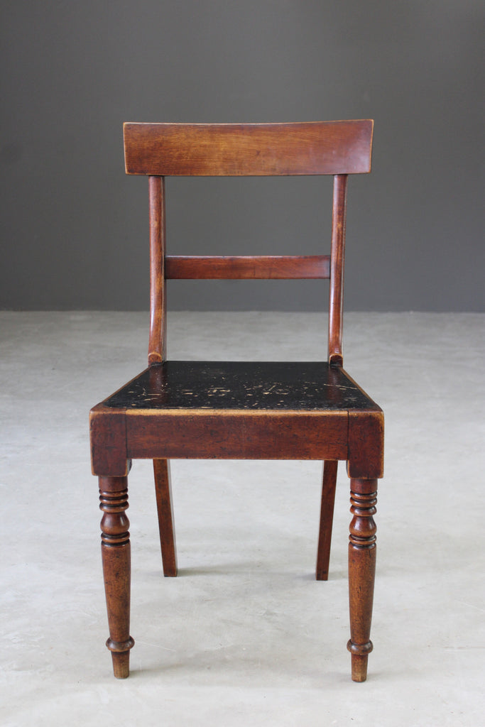 Single Antique Mahogany Bar Back Dining Chair - Kernow Furniture