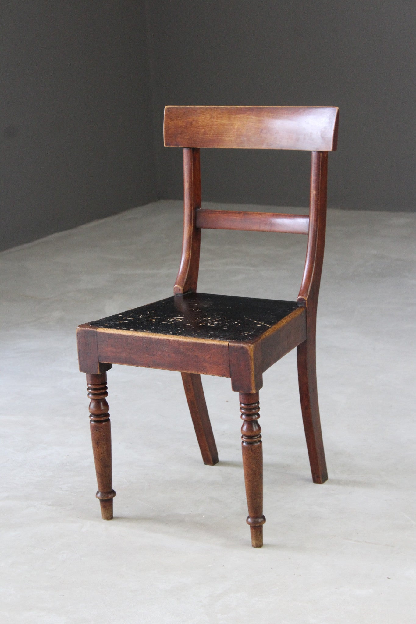 Single Antique Mahogany Bar Back Dining Chair - Kernow Furniture