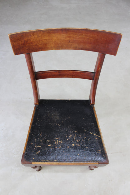 Single Antique Mahogany Bar Back Dining Chair - Kernow Furniture