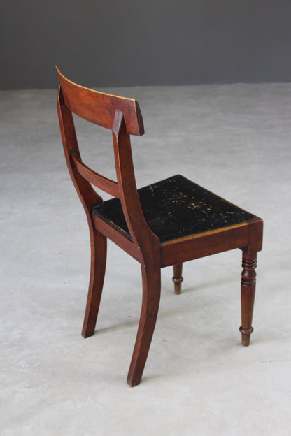 Single Antique Mahogany Bar Back Dining Chair - Kernow Furniture