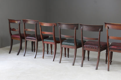 Harlequin Set of 6 19th Century Mahogany Dining Chairs - Kernow Furniture