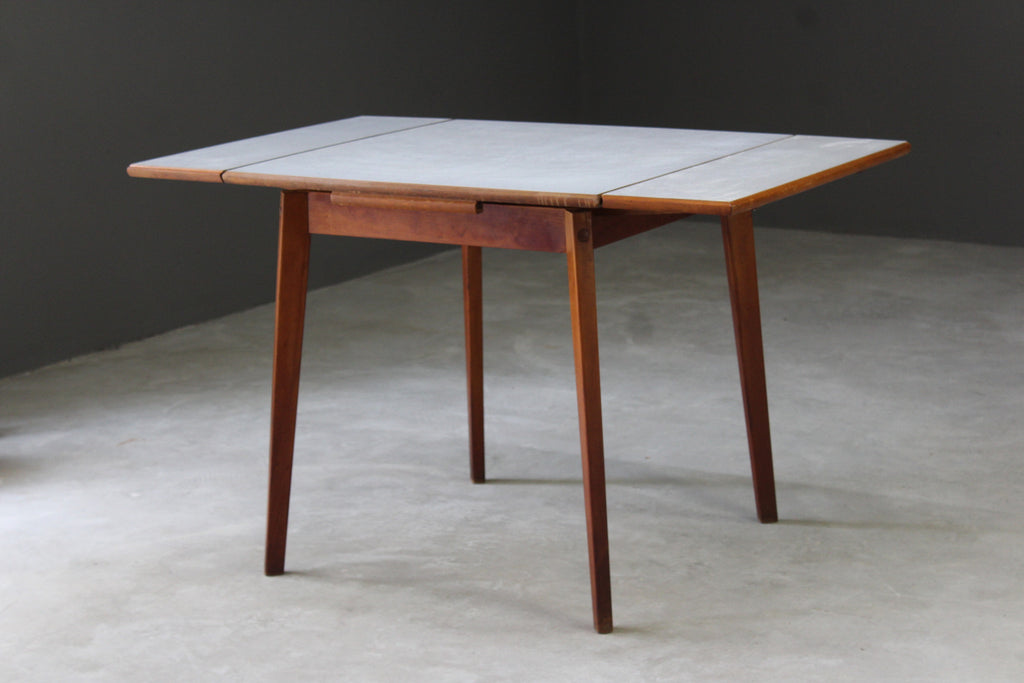 Retro Square Extending Formica Kitchen Table - Kernow Furniture