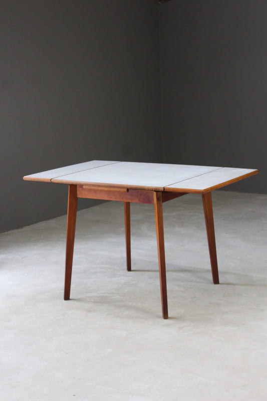 Retro Square Extending Formica Kitchen Table - Kernow Furniture