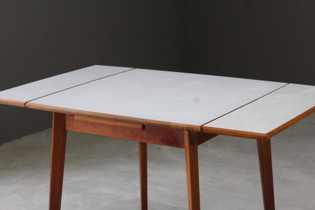 Retro Square Extending Formica Kitchen Table - Kernow Furniture