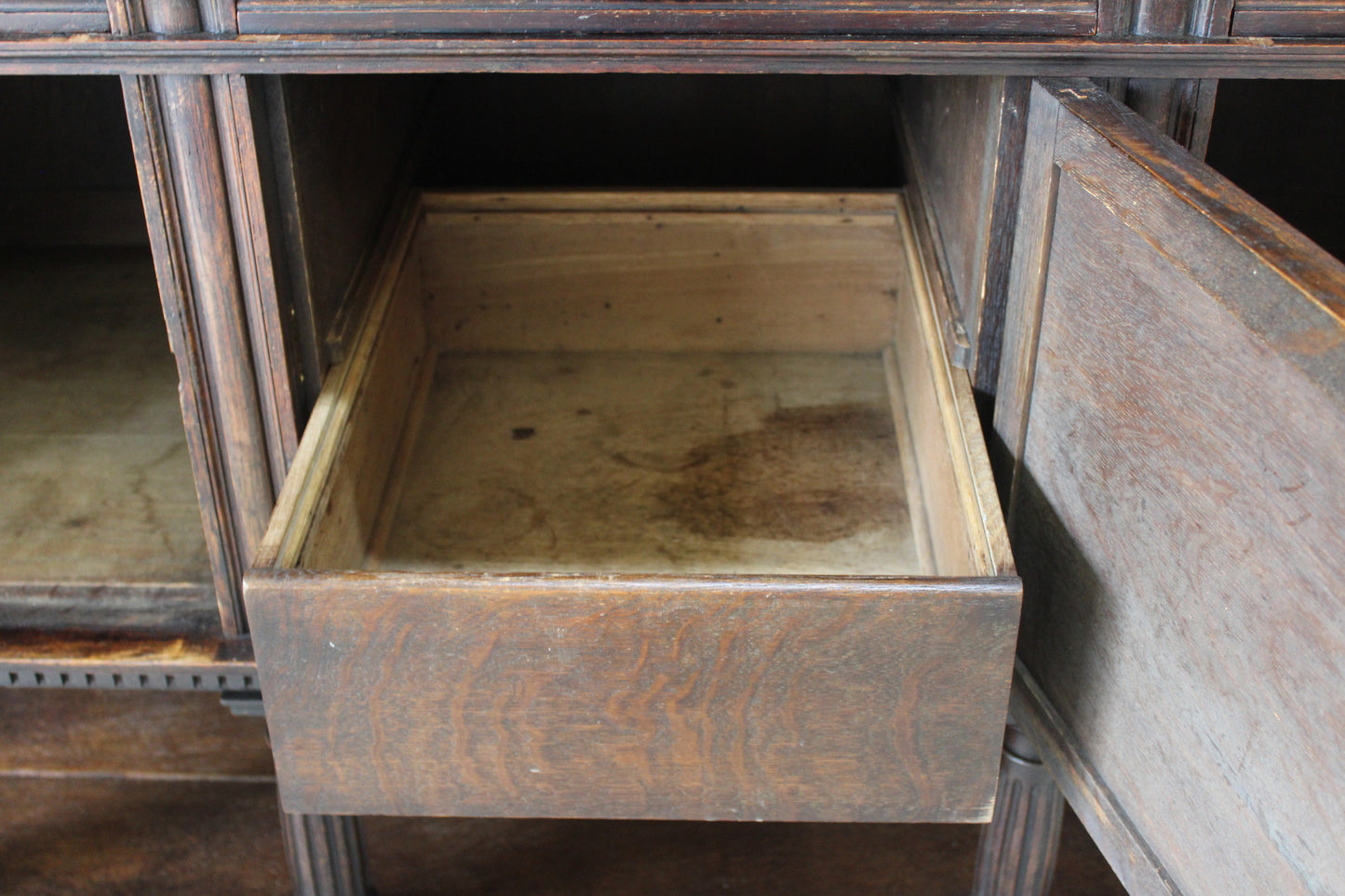 Antique Dark Oak Jacobean Style Sideboard - Kernow Furniture