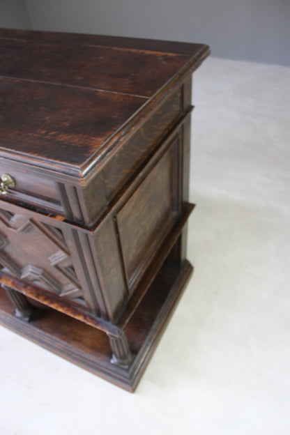 Antique Dark Oak Jacobean Style Sideboard - Kernow Furniture