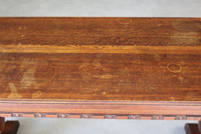 Narrow Oak Refectory Dining Table - Kernow Furniture