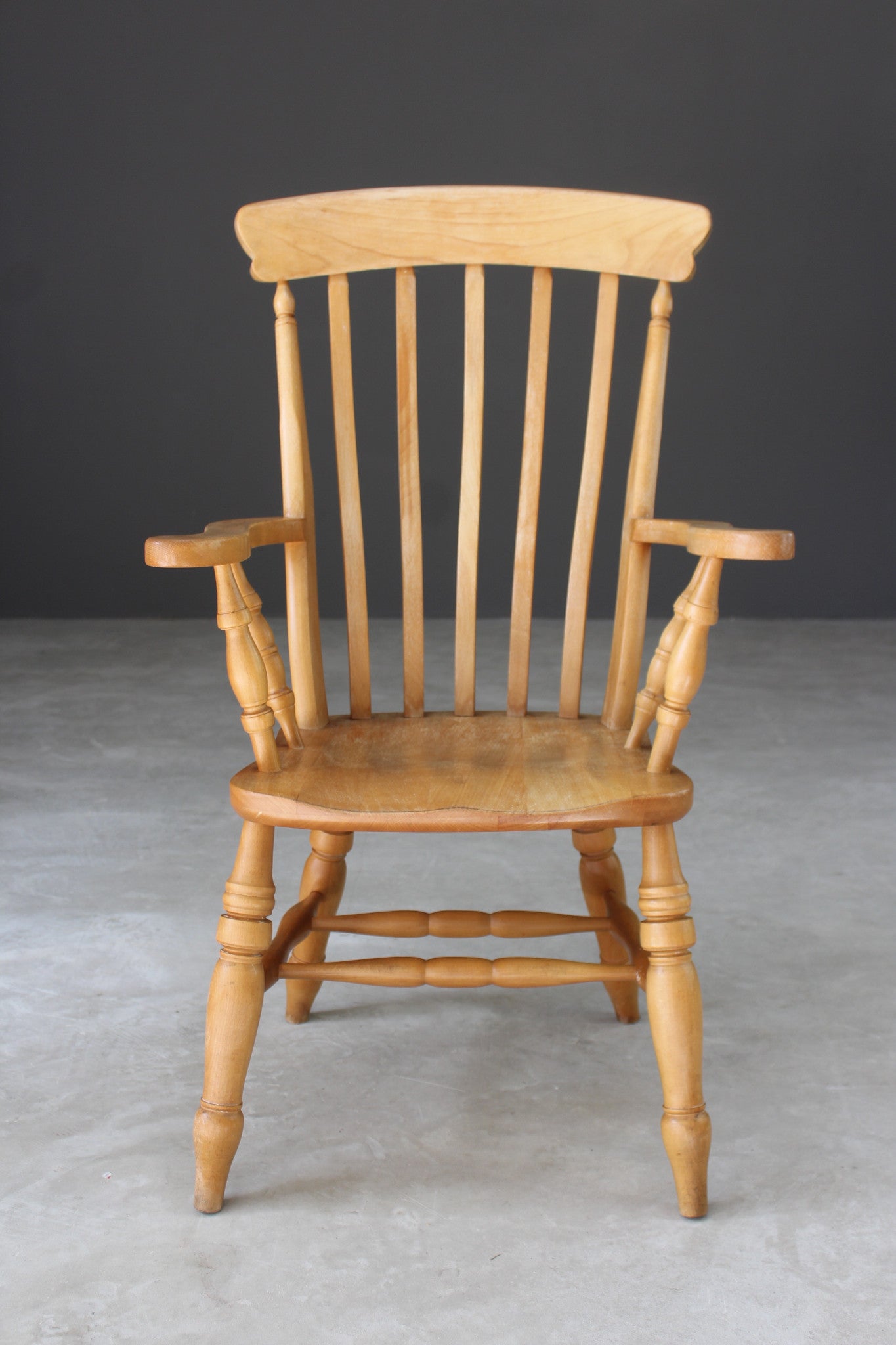 Beech Lathe Back Kitchen Chair - Kernow Furniture