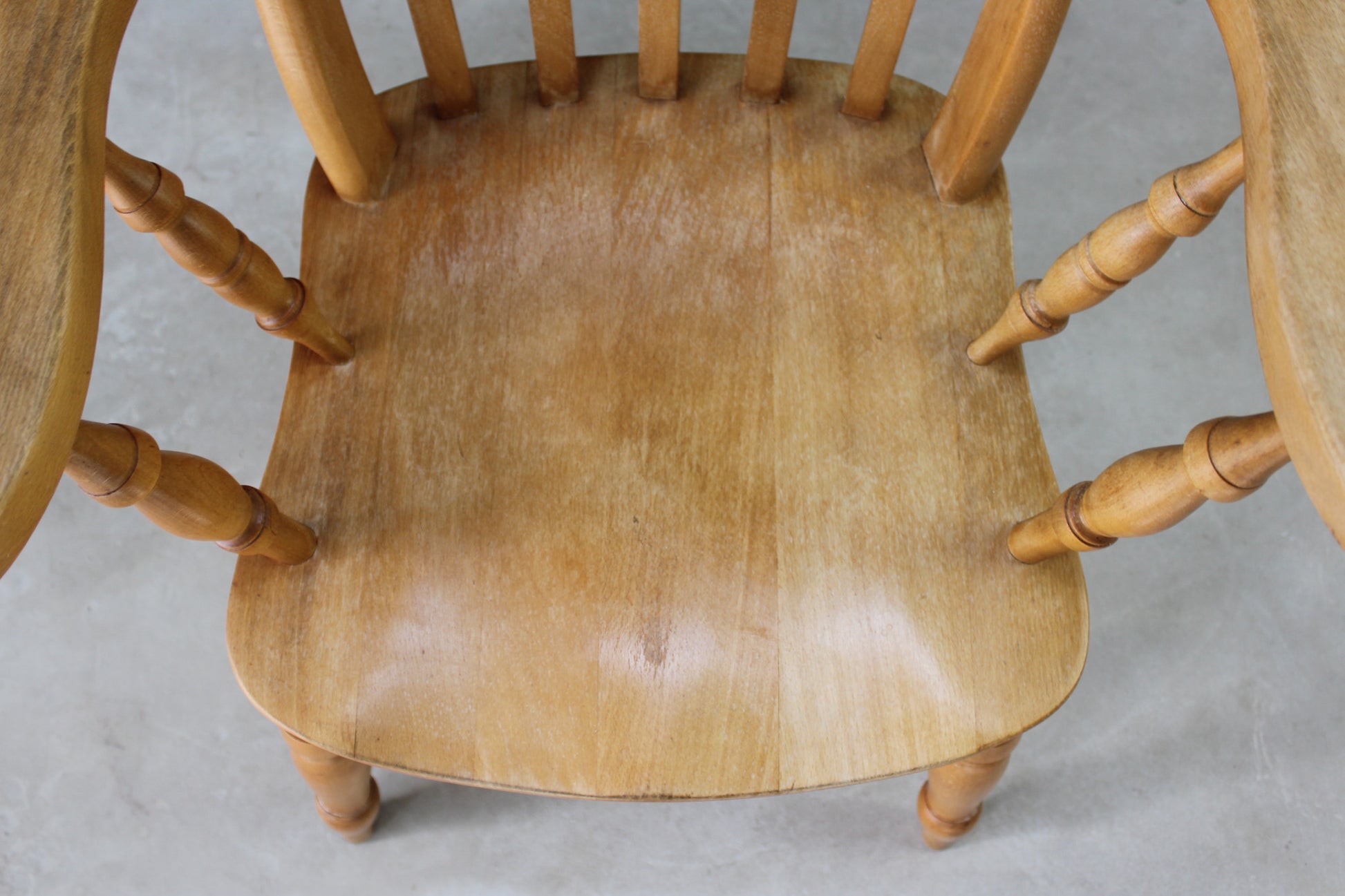 Beech Lathe Back Kitchen Chair - Kernow Furniture