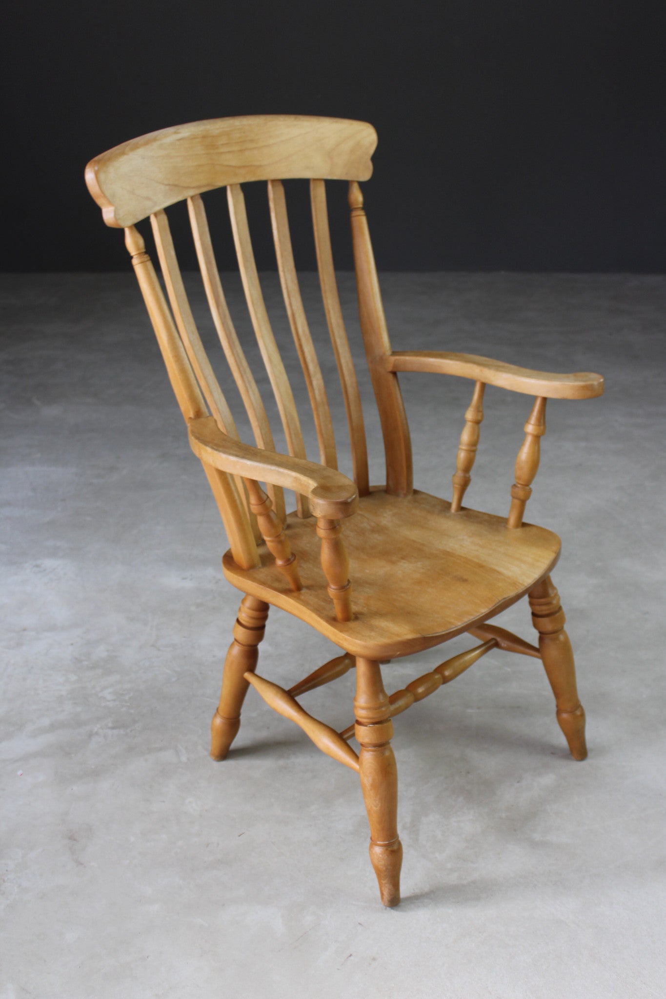 Beech Lathe Back Kitchen Chair - Kernow Furniture