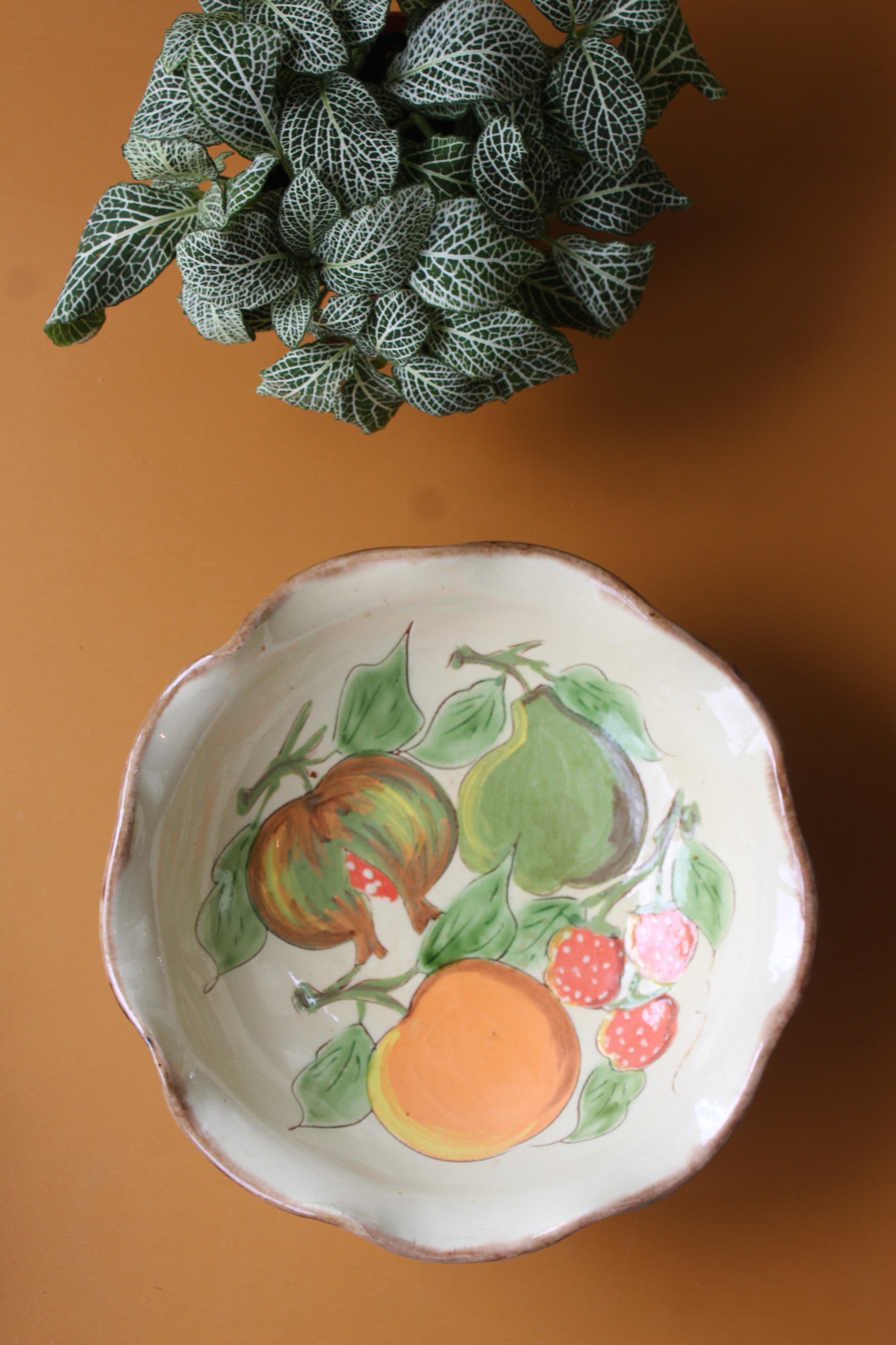 Glazed Earthenware Bowl on Stem - Kernow Furniture