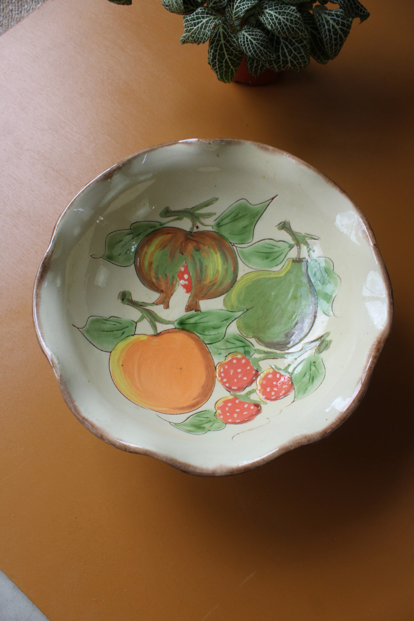 Glazed Earthenware Bowl on Stem - Kernow Furniture