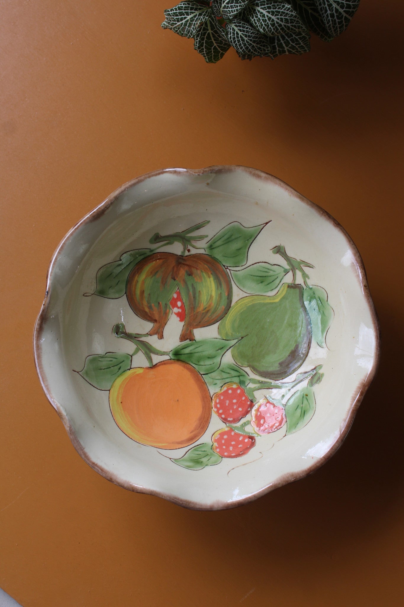 Glazed Earthenware Bowl on Stem - Kernow Furniture