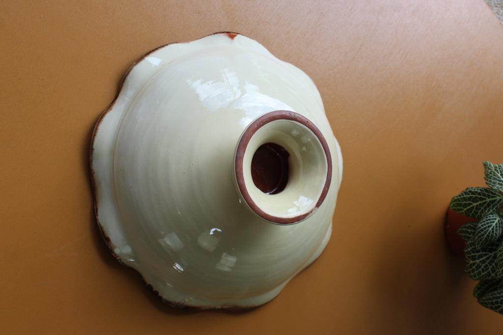 Glazed Earthenware Bowl on Stem - Kernow Furniture