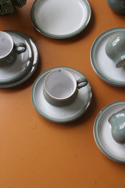 Denby Regency Green Cups Saucers & Plates - Kernow Furniture