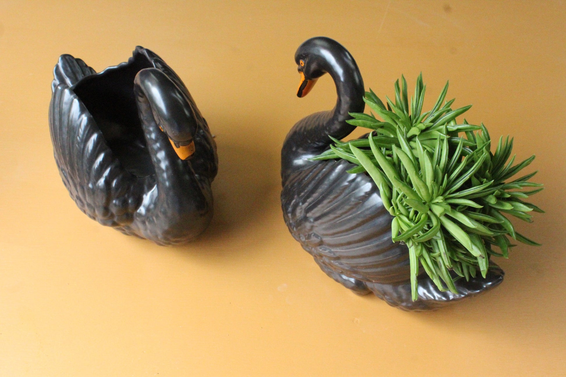 Pair Dartmouth Pottery Swan Plant Pots - Kernow Furniture