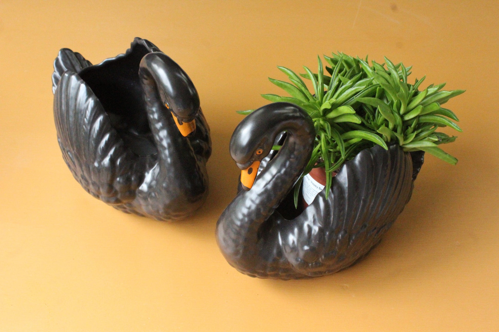 Pair Dartmouth Pottery Swan Plant Pots - Kernow Furniture