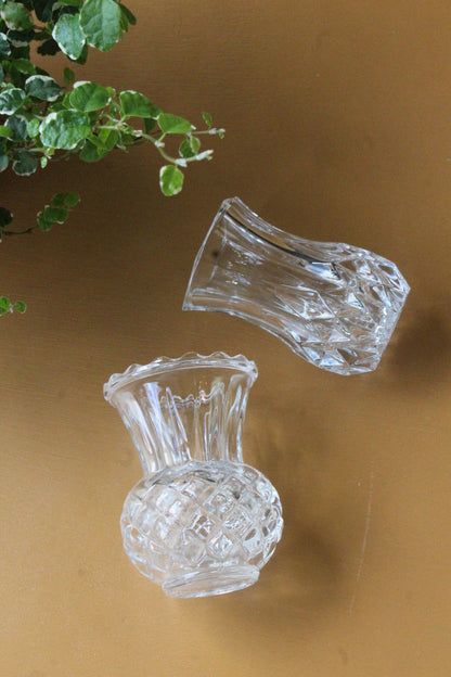 Two Glass Bud Vase - Kernow Furniture