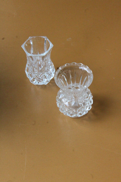 Two Glass Bud Vase - Kernow Furniture